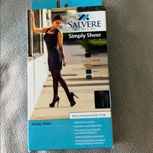 Salvere Simply Sheer Black knee length. Small